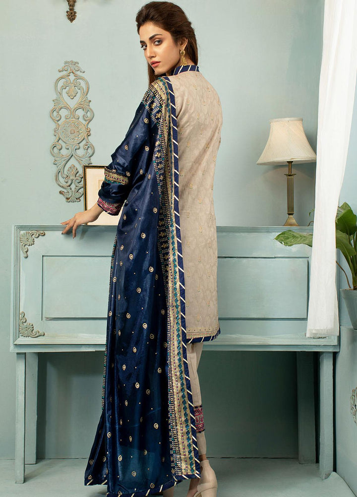 Jahan Casuals by AB Textiles Embroidered Lawn Suits Unstitched 3 Piece AB21JCL JC2-04 Bleue - Summer Collection