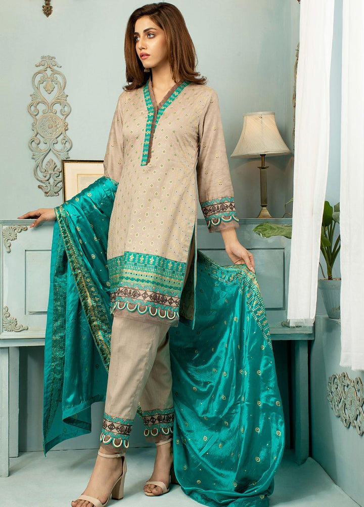 Jahan Casuals by AB Textiles Embroidered Lawn Suits Unstitched 3 Piece AB21JCL JC2-05 Sarcelle - Summer Collection