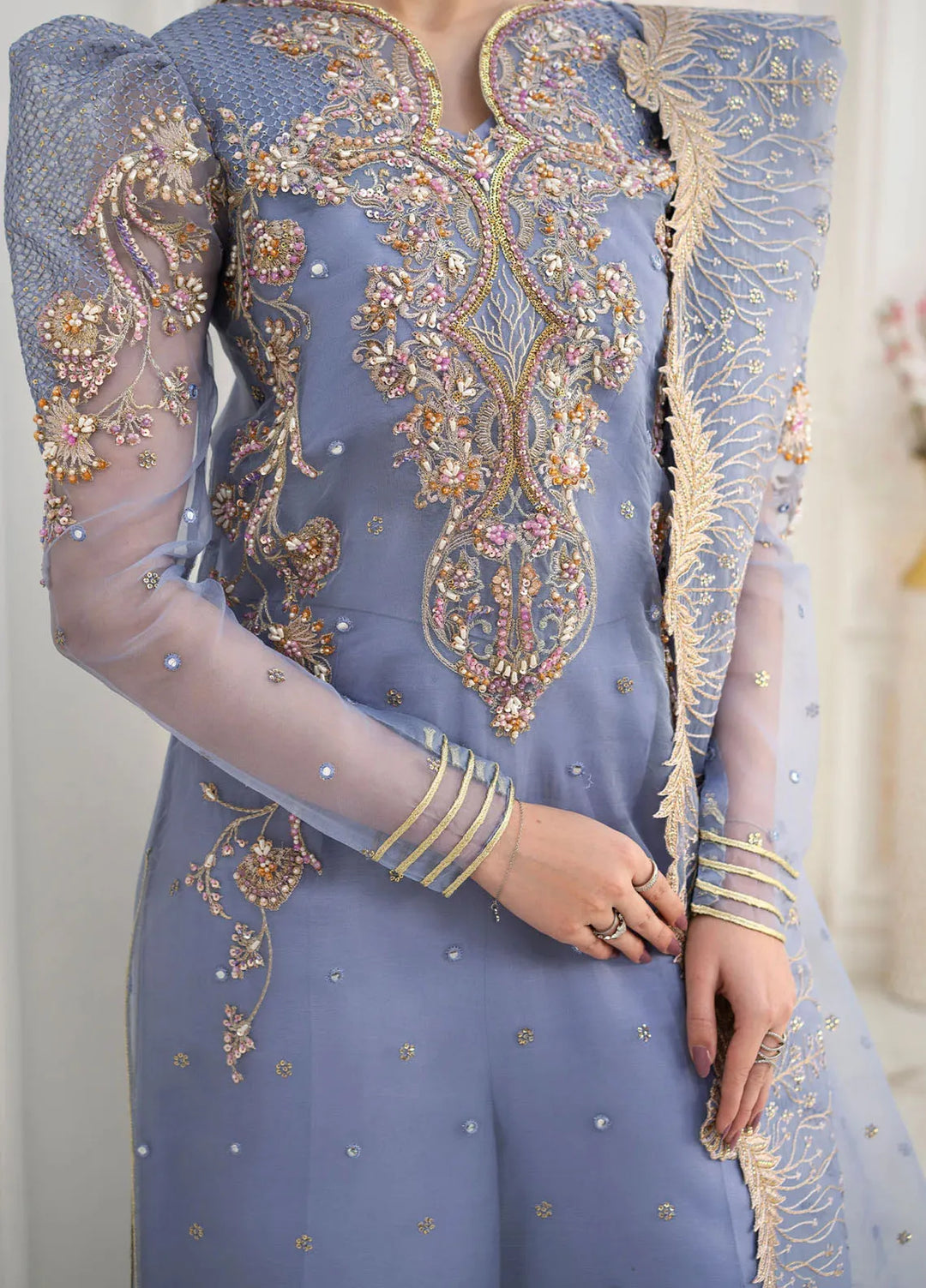 Jamnii Pret Embroidered Organza 3 Piece Suit Elsa