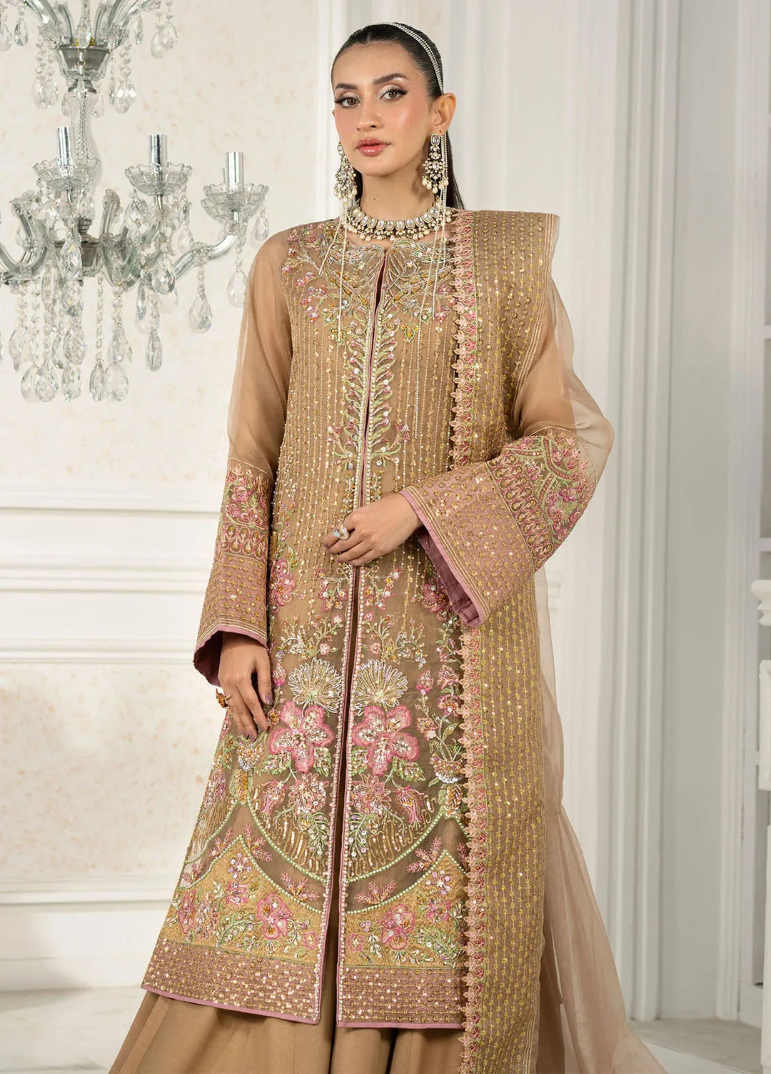 Jamnii Pret Embroidered Organza 3 Piece Suit Irina