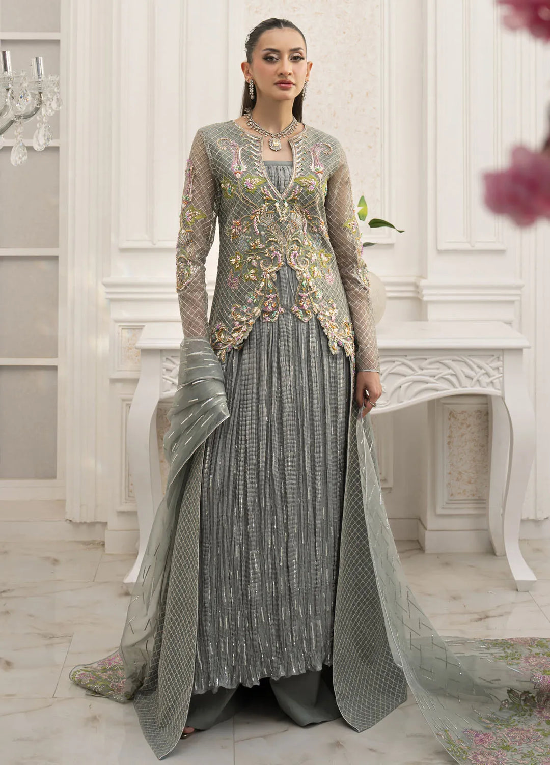 Jamnii Pret Embroidered Organza 3 Piece Suit Livia