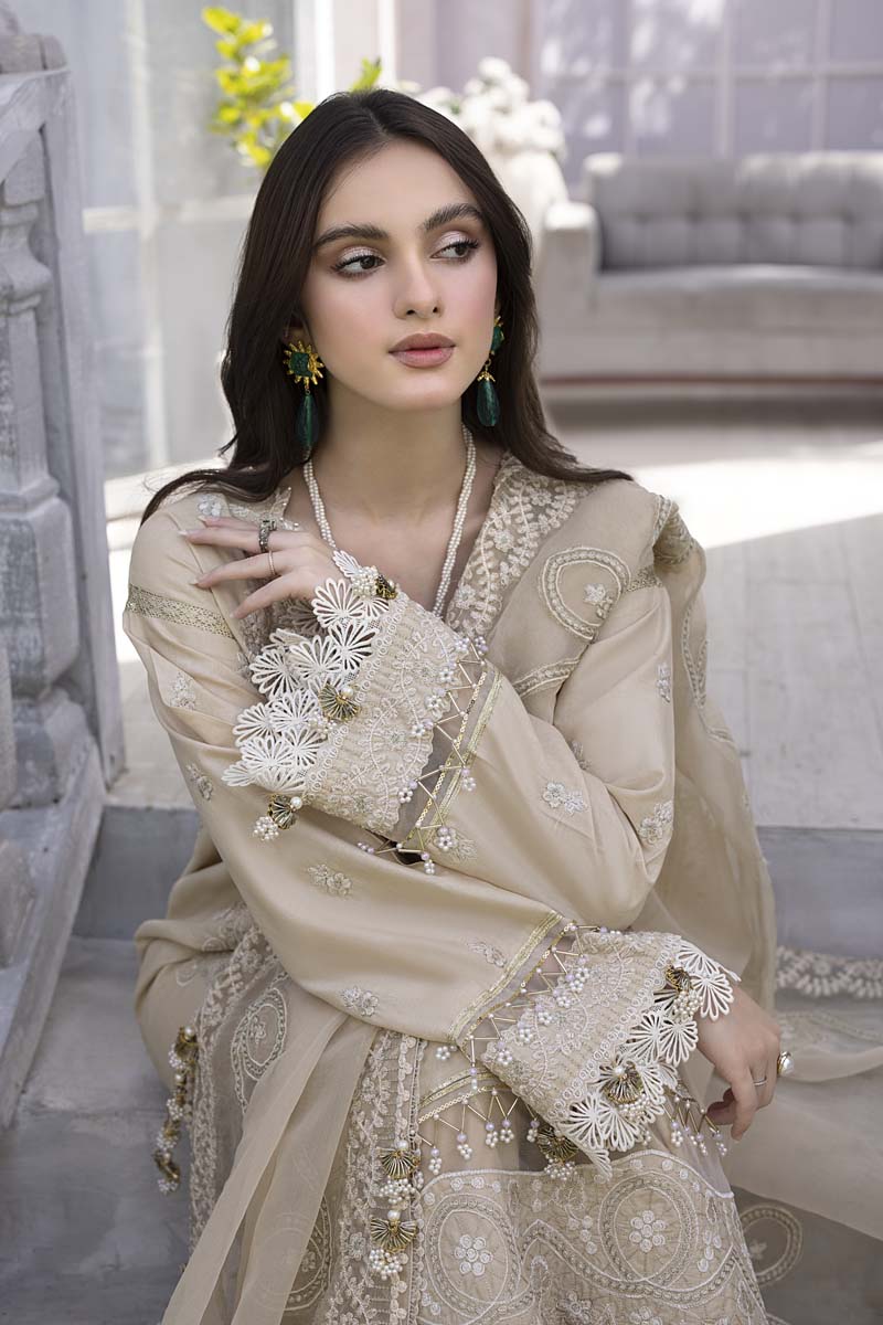 Husn E Adaa by Maham Sultan Unstitched Embroidered Lawn 3 Piece Suit MS26UHA Jazmine - Lawn Collection