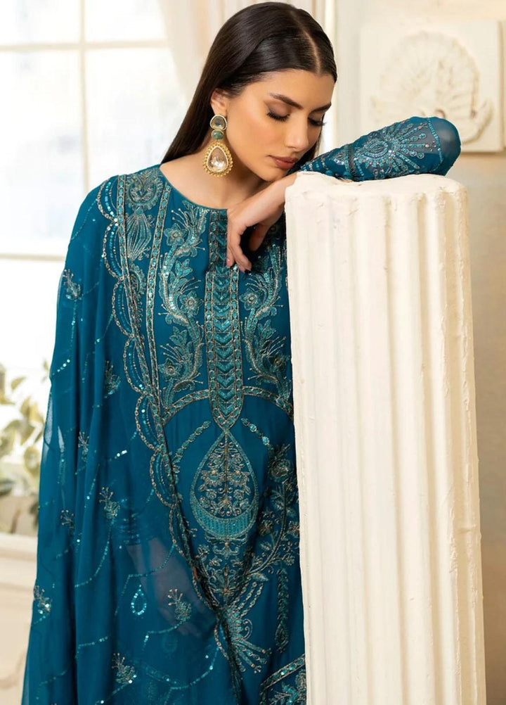 Mohagni Pret Embroidered Chiffon 3 Piece Suit MGL-01 FAHA