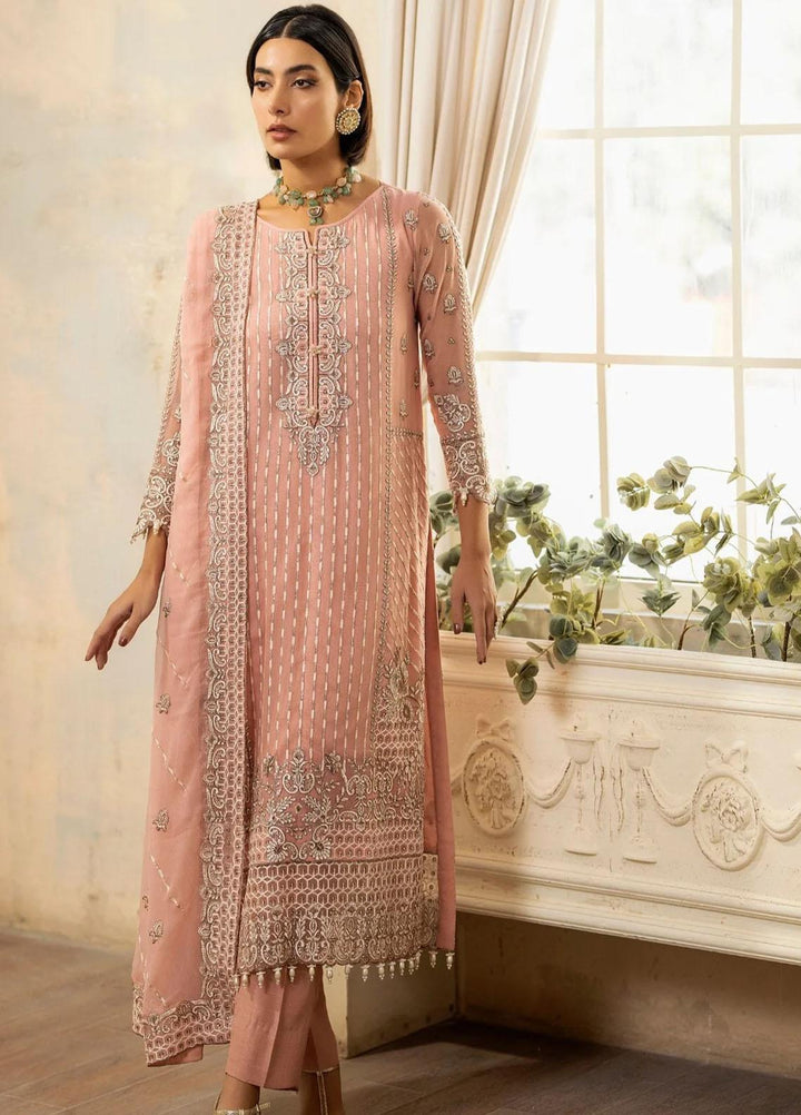 Janan By Mohagni Embroidered Chiffon Suits Unstitched 3 Piece MGL-04 Evena - Festive Collection