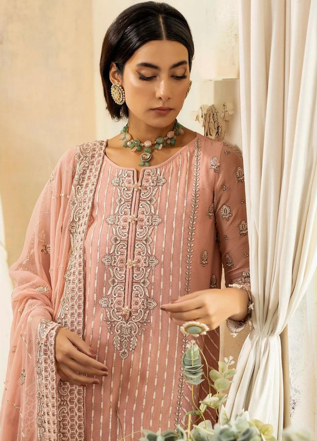 Mohagni Pret Embroidered Chiffon 3 Piece Suit MGL-04 EVENA