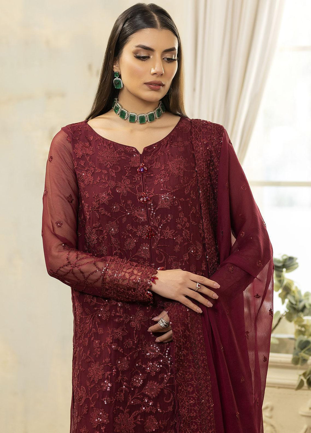 Mohagni Pret Embroidered Chiffon 3 Piece Suit MGL-11 CIARA