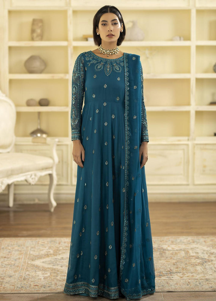 Janan By Mohagni Embroidered Chiffon Suits Unstitched 3 Piece MGL-12 Elnaz - Festive Collection