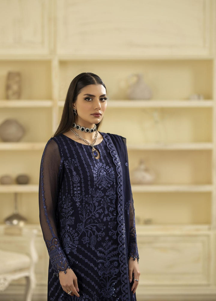 Mohagni Pret Embroidered Chiffon 3 Piece Suit MGL-15 NYLA