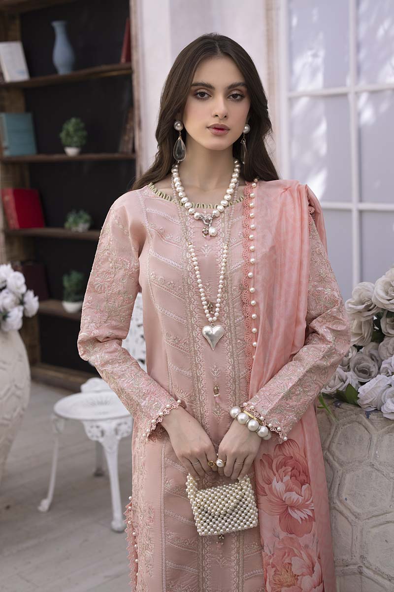 Husn E Adaa by Maham Sultan Unstitched Embroidered Lawn 3 Piece Suit MS26UHA Janan - Lawn Collection