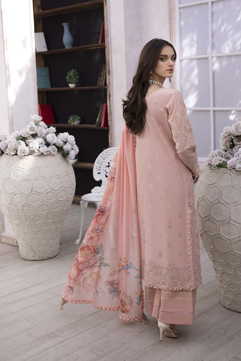 Husn E Adaa by Maham Sultan Unstitched Embroidered Lawn 3 Piece Suit MS26UHA Janan - Lawn Collection