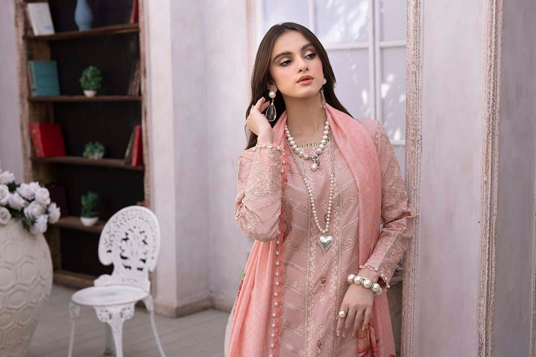 Husn E Adaa by Maham Sultan Unstitched Embroidered Lawn 3 Piece Suit MS26UHA Janan - Lawn Collection