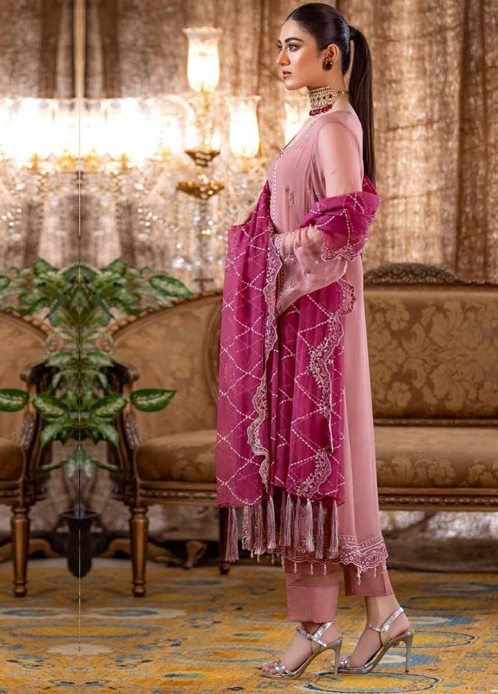 Jannan by Riaz Arts Embroidered Chiffon Suits Unstitched 3 Piece RA21J JF-07 - Luxury Collection