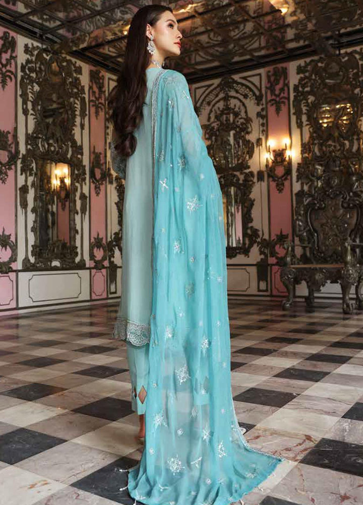 Jannan By Riaz Arts Embroidered Chiffon Suits Unstitched 3 Piece RA22WD JL-18 - Wedding Collection