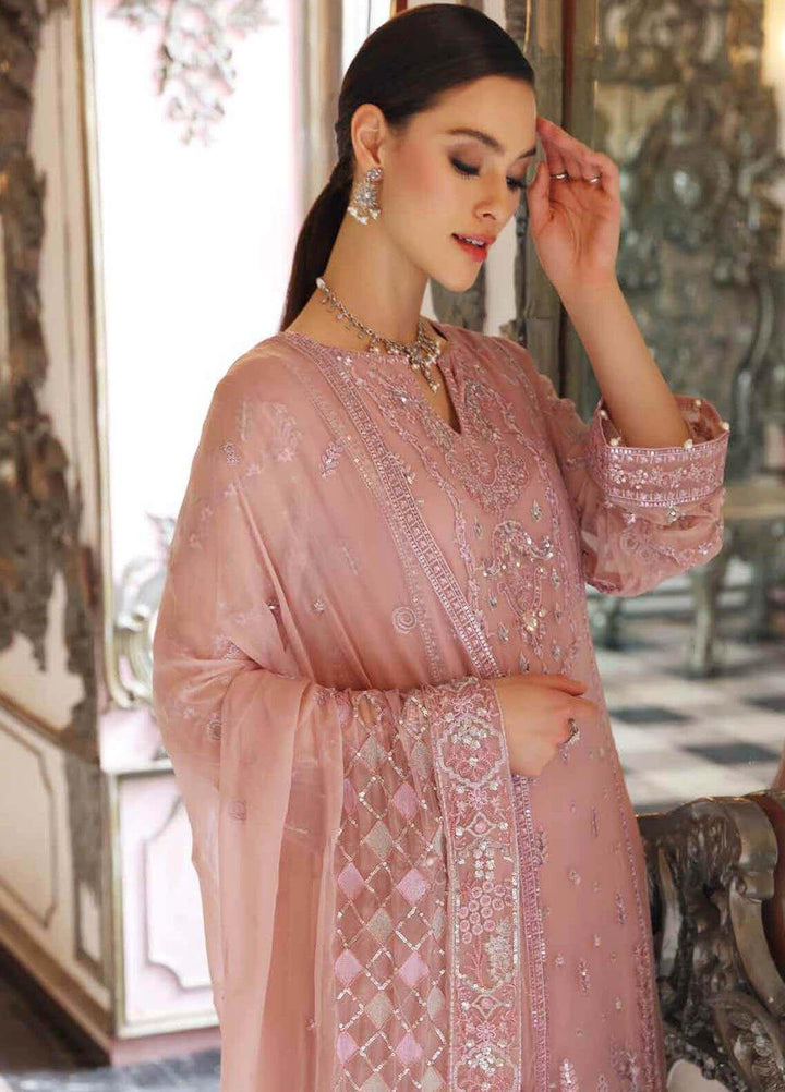 Jannan By Riaz Arts Embroidered Chiffon Suits Unstitched 3 Piece RA22WD JL-21 - Wedding Collection