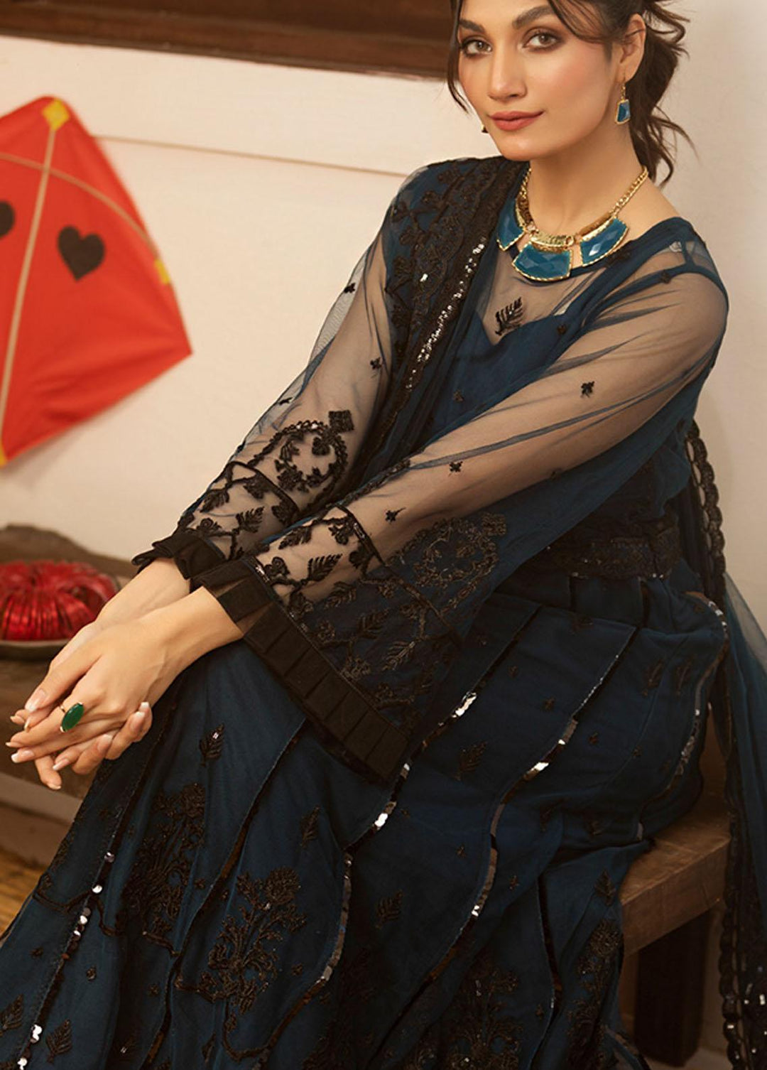 Jashan-e-Bahara By Noorma Kaamal Embroidered  Suits Unstitched 3 Piece NK23JB NK-JB06 - Festive Collection