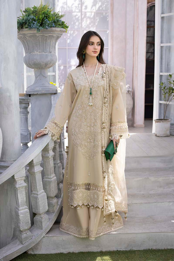 Husn E Adaa by Maham Sultan Unstitched Embroidered Lawn 3 Piece Suit MS26UHA Jazmine - Lawn Collection