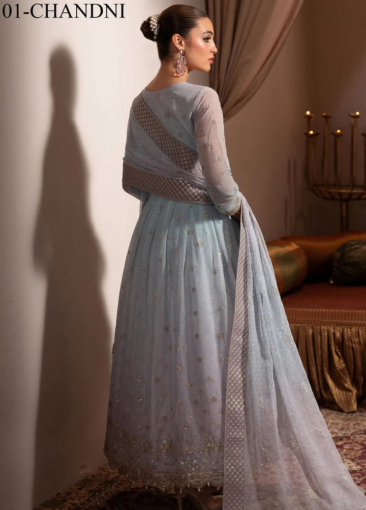 Jhalak by Alizeh Embroidered Chiffon Suit Unstitched 3 Piece AFB24J D-01 Chandni - Festive Collection