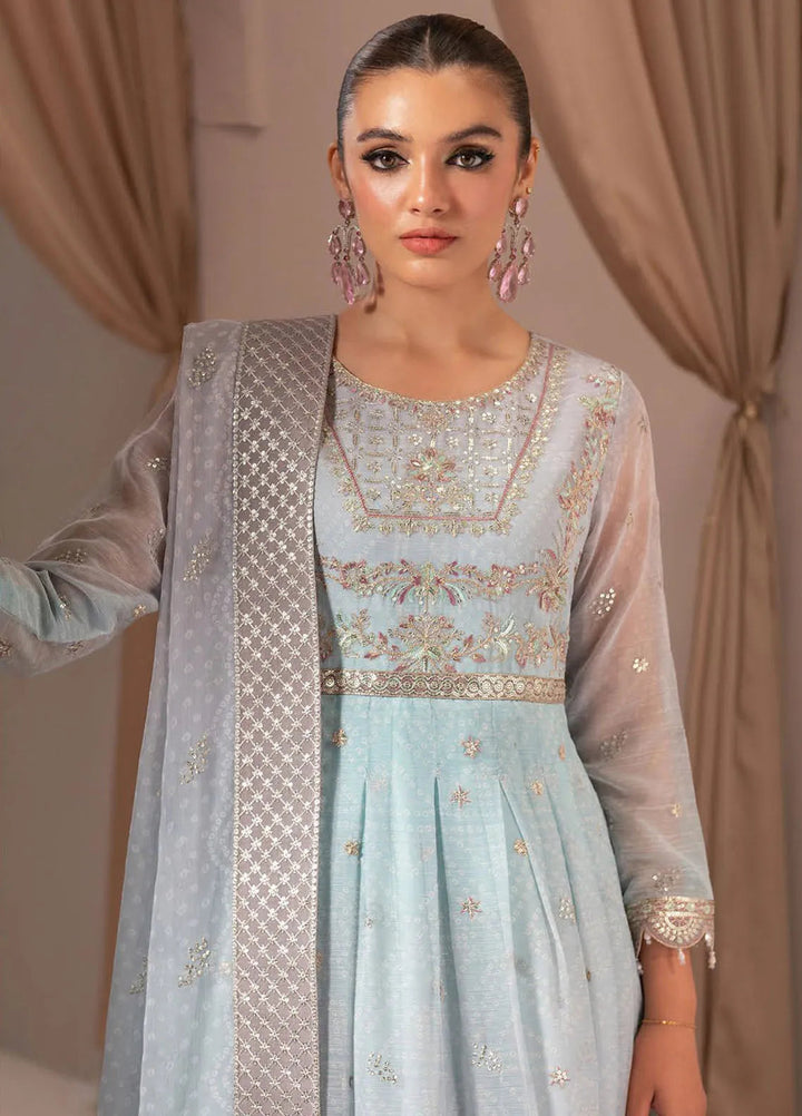 Jhalak by Alizeh Embroidered Chiffon Suit Unstitched 3 Piece AFB24J D-01 Chandni - Festive Collection