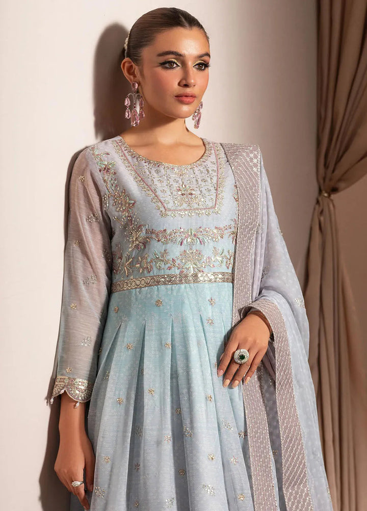 Jhalak by Alizeh Embroidered Chiffon Suit Unstitched 3 Piece AFB24J D-01 Chandni - Festive Collection