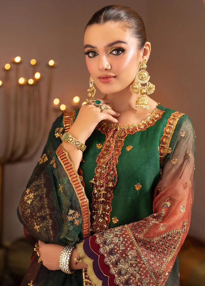 Jhalak by Alizeh Embroidered Chiffon Suit Unstitched 3 Piece AFB24J D-02 Husn - Festive Collection
