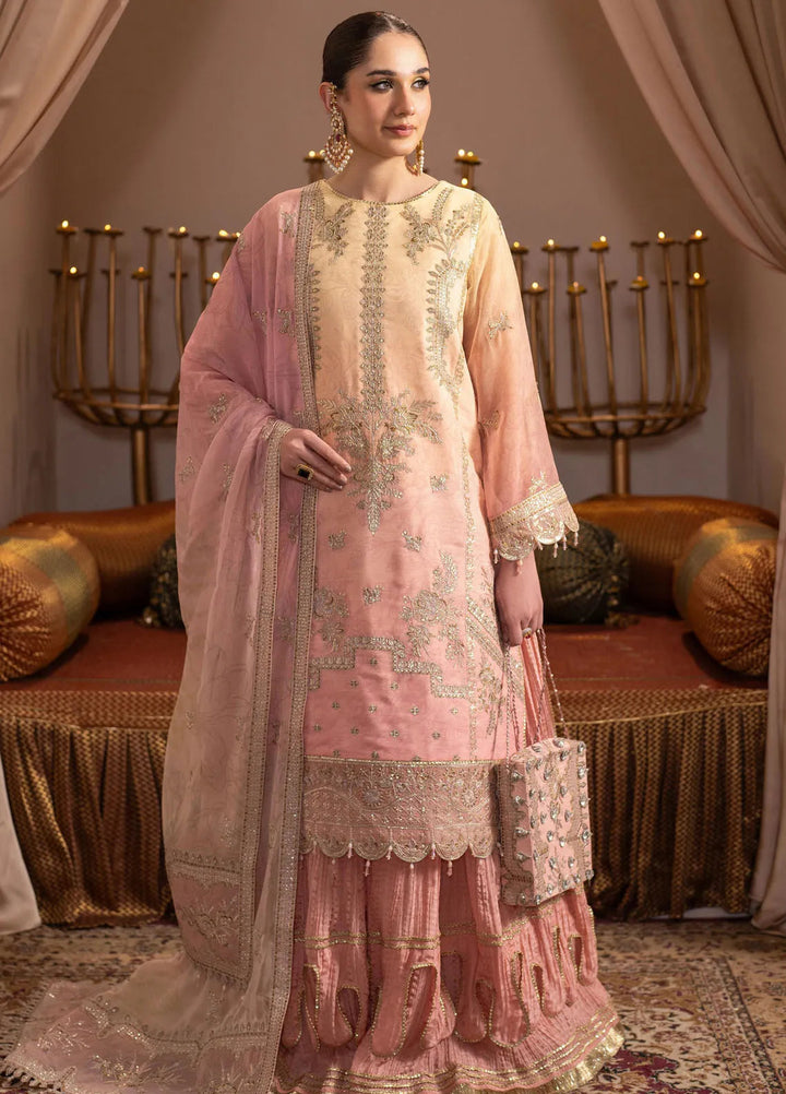 Jhalak by Alizeh Embroidered Chiffon Suit Unstitched 3 Piece AFB24J D-03 Zafira - Festive Collection