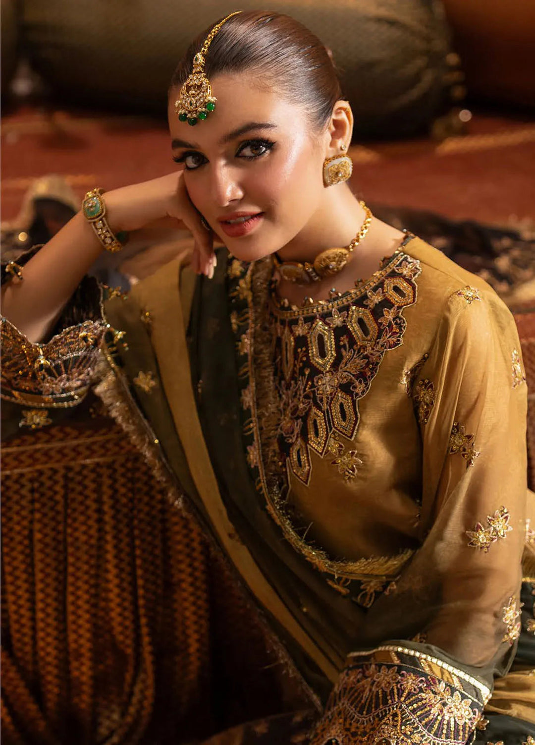 Jhalak by Alizeh Embroidered Chiffon Suit Unstitched 3 Piece AFB24J D-06 Zabreen - Festive Collection