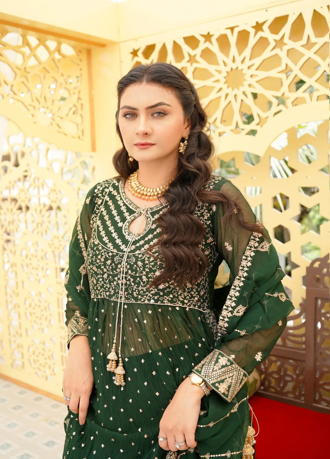 Jhankar By Zohan Ateeq Pret Embroidered Chiffon 3 Piece Suit Fatima