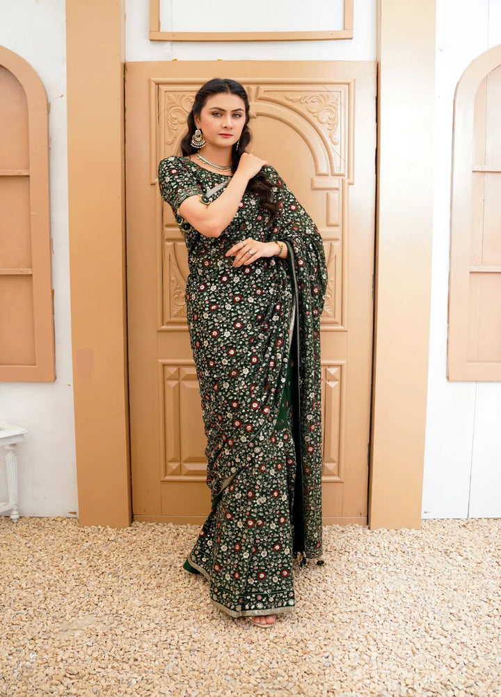 Jhankar By Zohan Ateeq Pret Embroidered Chiffon Saree Sara