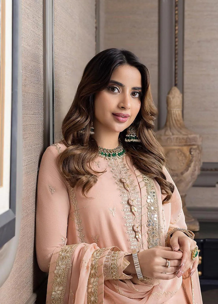 Jhilmil By Asim Jofa Embroidered Chiffon Unstitched Suit 3 Piece AJ23JM AJJM-04 - Festive Collection