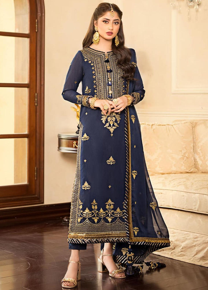 Jhilmil By Asim Jofa Embroidered Cotton Suits Unstitched 3 Piece AJ23JM AJJM-05 - Festive Collection