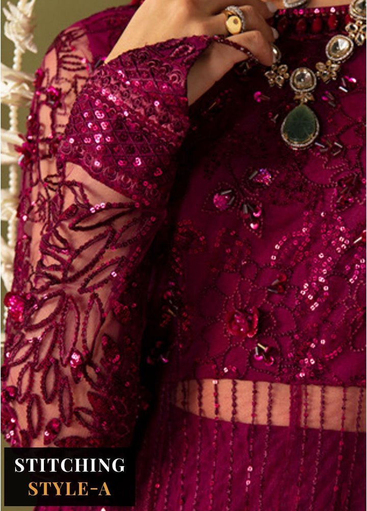 Jhoomro By Nureh Embroidered Net Suits Unstitched 4 Piece NU23JH NL-56 Anari - Luxury Formal Collection