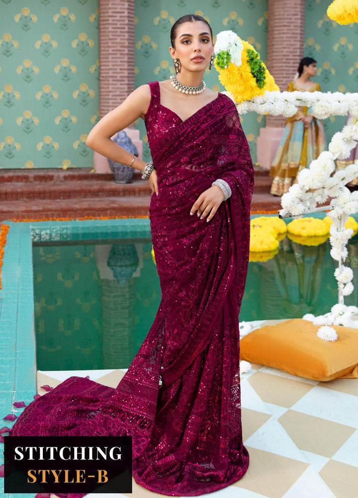 Jhoomro By Nureh Embroidered Net Suits Unstitched 4 Piece NU23JH NL-56 Anari - Luxury Formal Collection