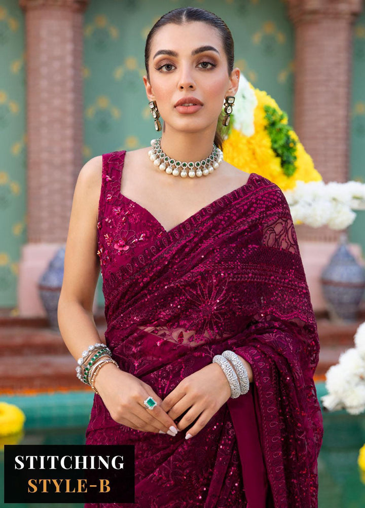 Jhoomro By Nureh Embroidered Net Suits Unstitched 4 Piece NU23JH NL-56 Anari - Luxury Formal Collection