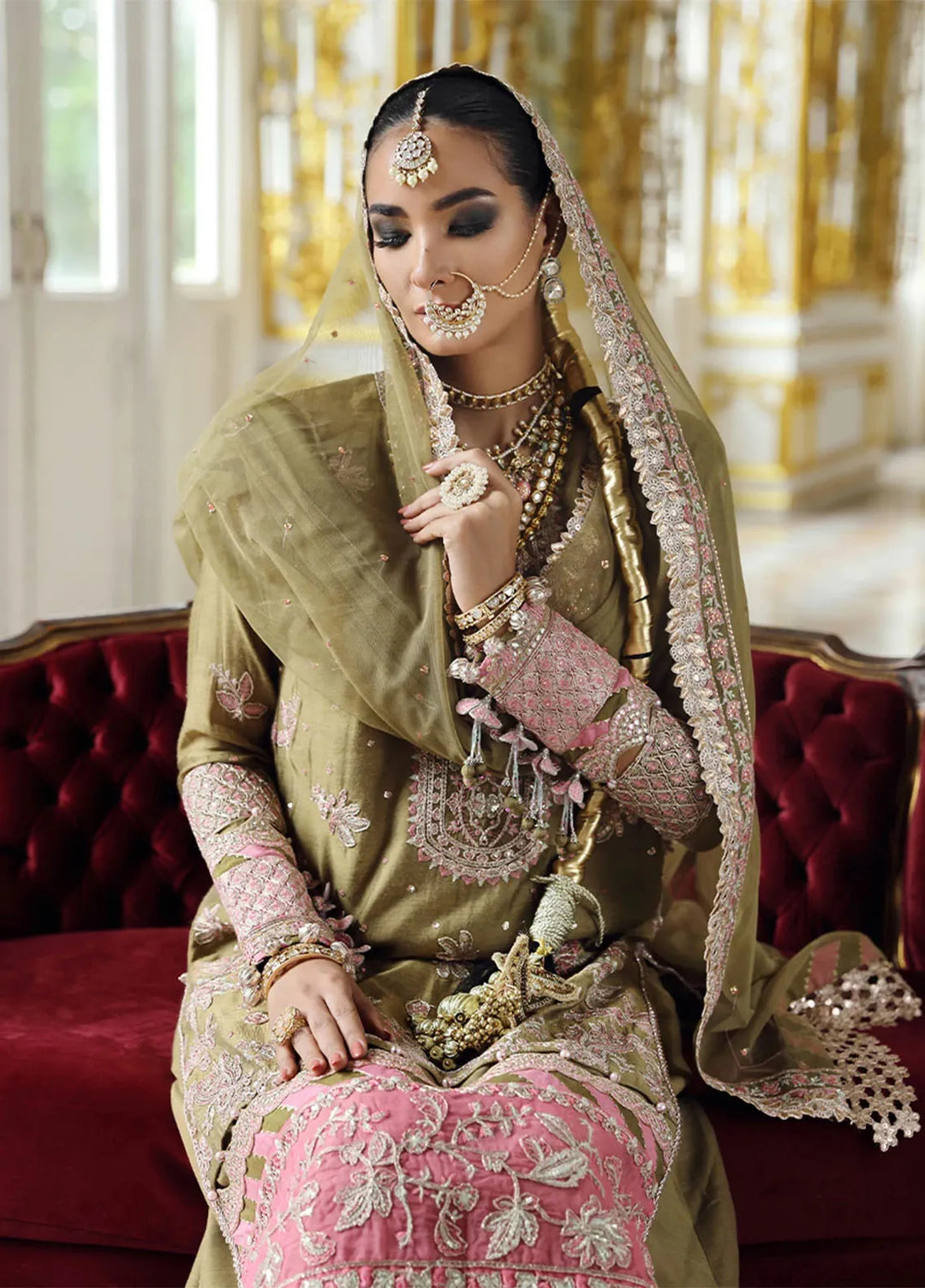 Jihaan by Salitex Embroidered Cotton Net Suits Unstitched 3 Piece SUNS24AJI008UT - Fesitive Collection