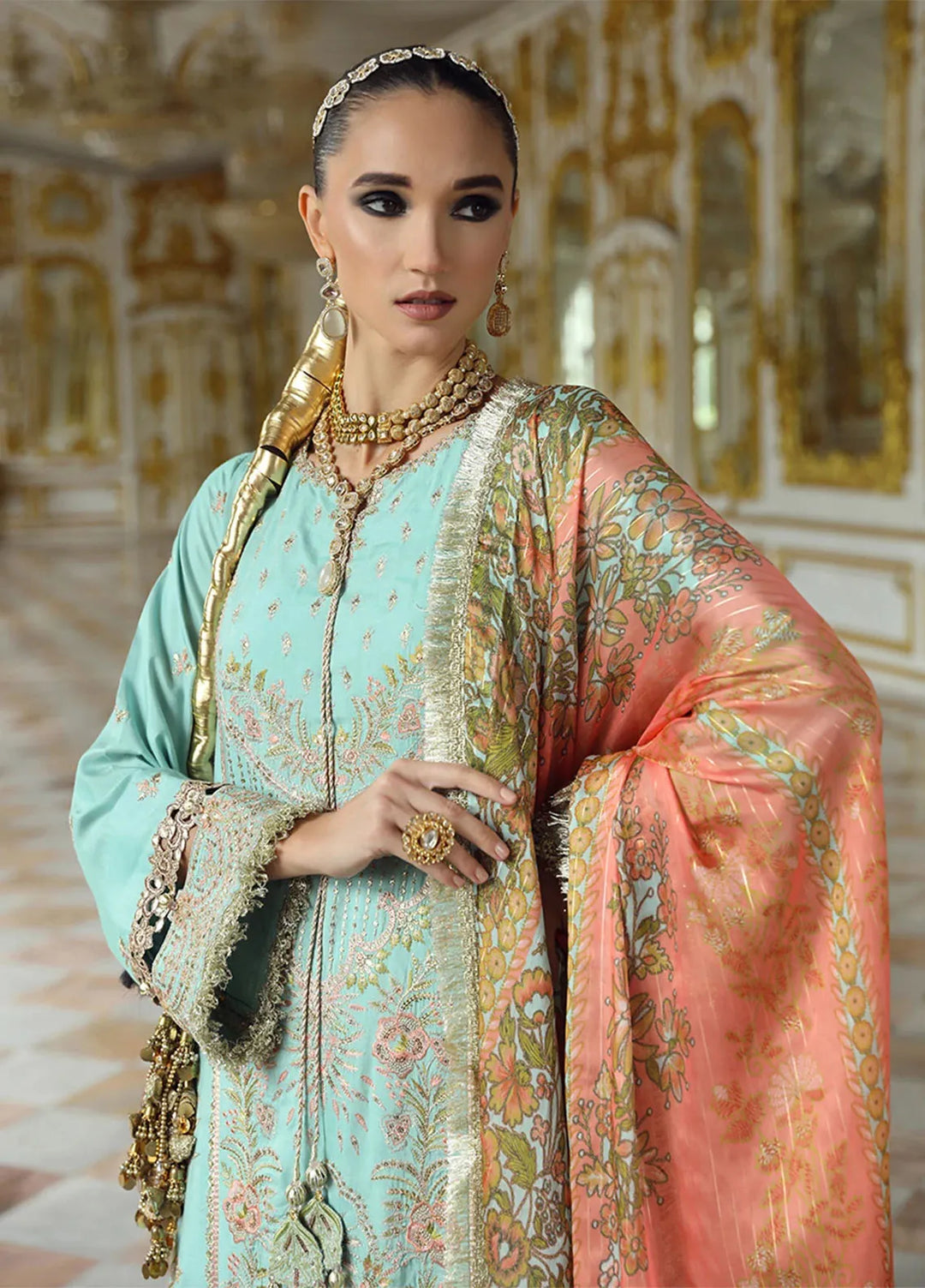Jihaan by Salitex Embroidered Cotton Silk Suits Unstitched 3 Piece SUNS24AJI005UT - Fesitive Collection