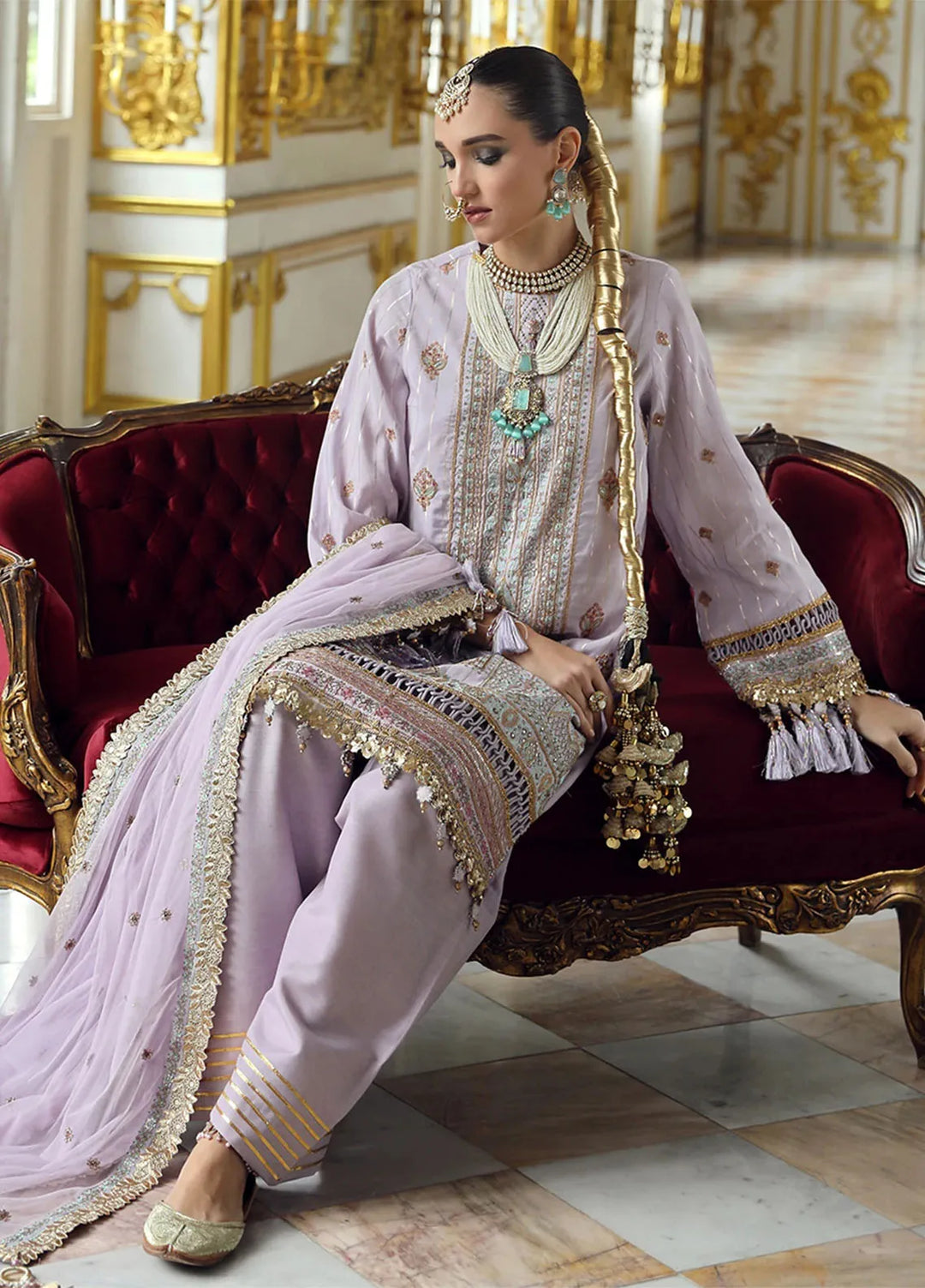 Jihaan by Salitex Embroidered Yarn Suits Unstitched 3 Piece SUNS24AJI009UT - Fesitive Collection