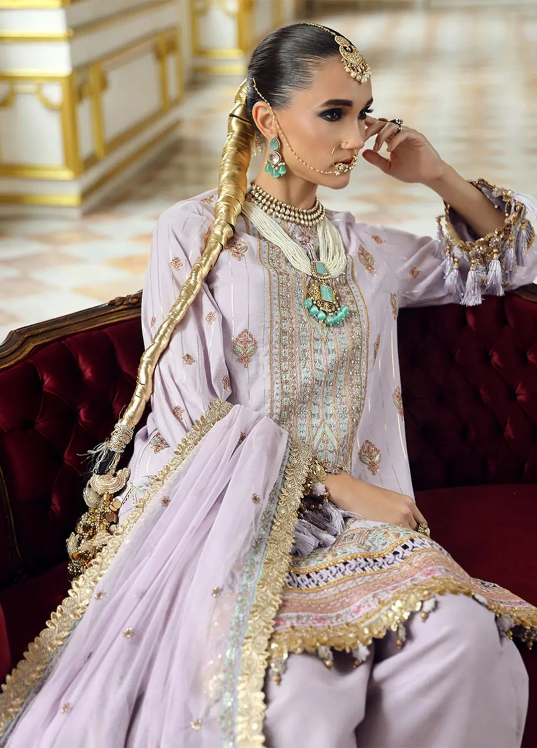 Jihaan by Salitex Embroidered Yarn Suits Unstitched 3 Piece SUNS24AJI009UT - Fesitive Collection