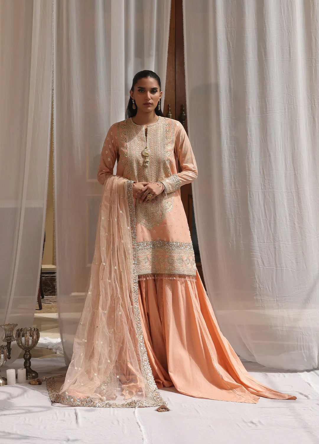 Jihan By Salitex Embroidered Yarn Dyed Suit Unstitched 3 Piece SUNS24AJI012UT - Festive Collection