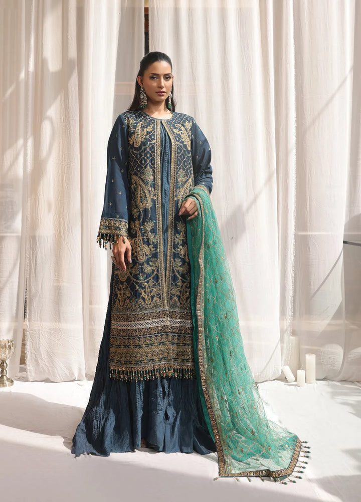 Jihan By Salitex Embroidered Yarn Dyed Suit Unstitched 3 Piece SUNS24AJI016UT - Festive Collection