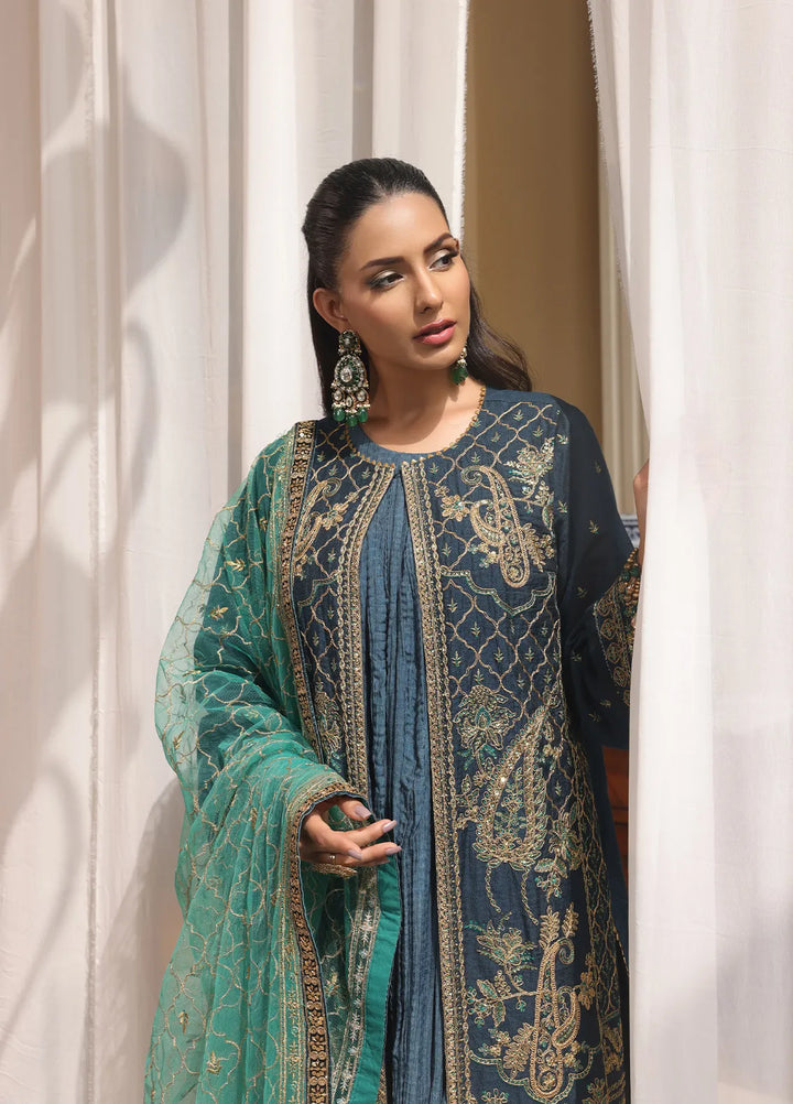 Jihan By Salitex Embroidered Yarn Dyed Suit Unstitched 3 Piece SUNS24AJI016UT - Festive Collection