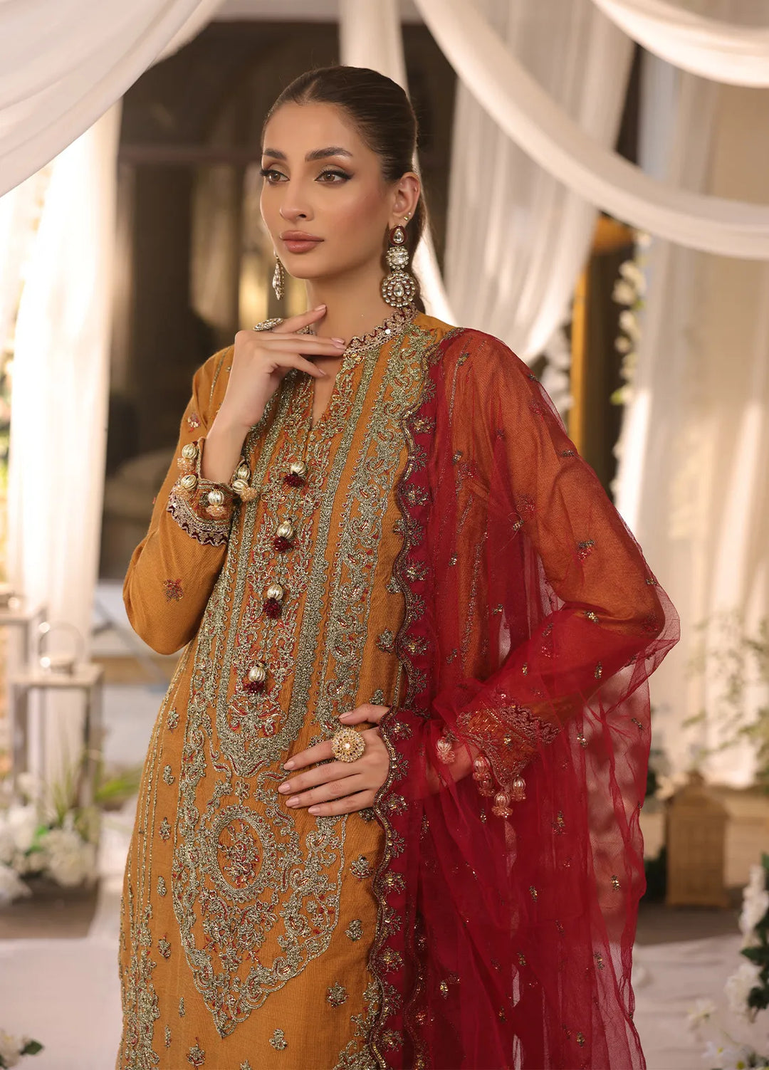 Jihan By Salitex Embroidered Yarn Dyed Suit Unstitched 3 Piece SUNS24AJI018UT - Festive Collection