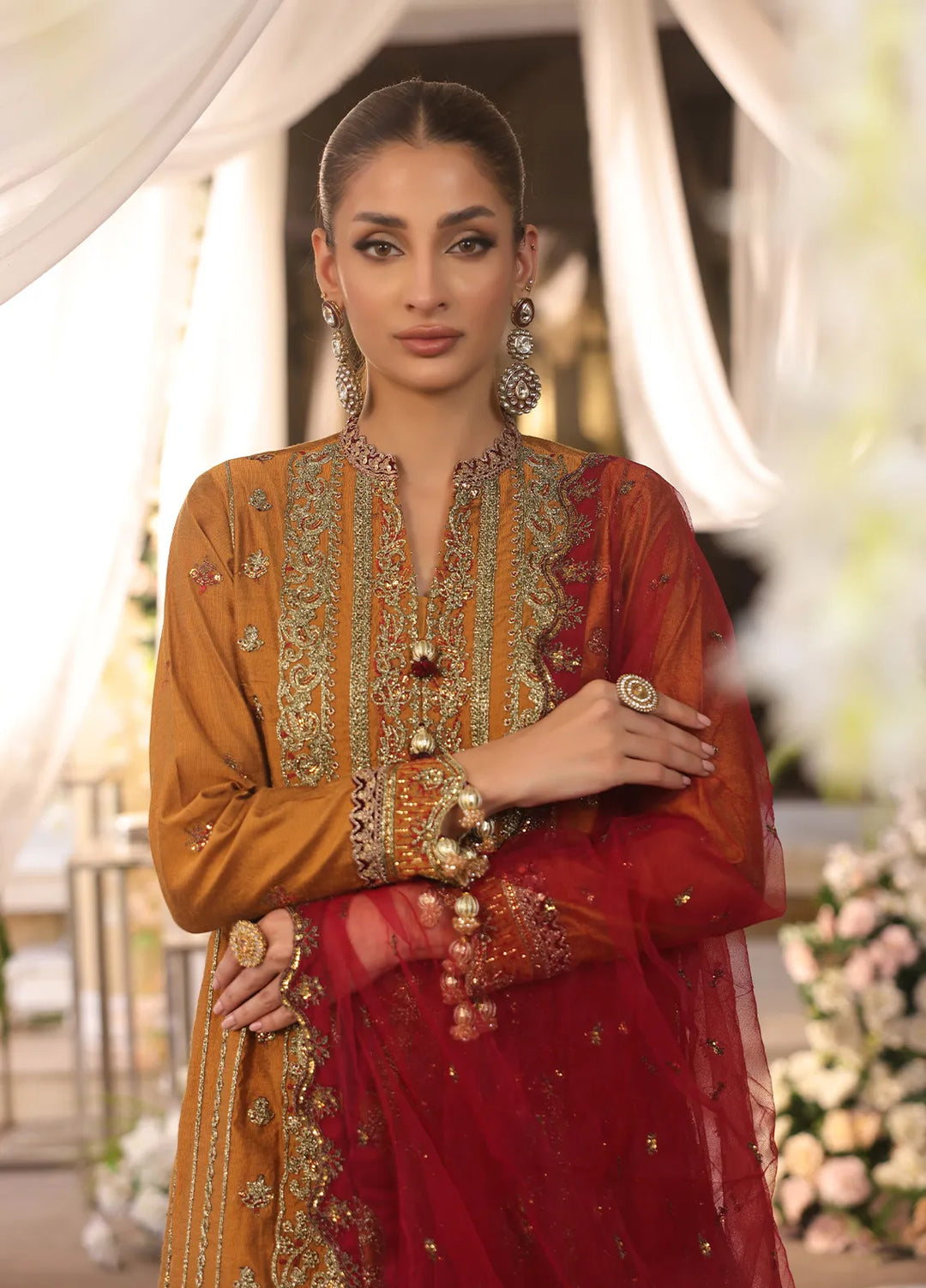 Jihan By Salitex Embroidered Yarn Dyed Suit Unstitched 3 Piece SUNS24AJI018UT - Festive Collection