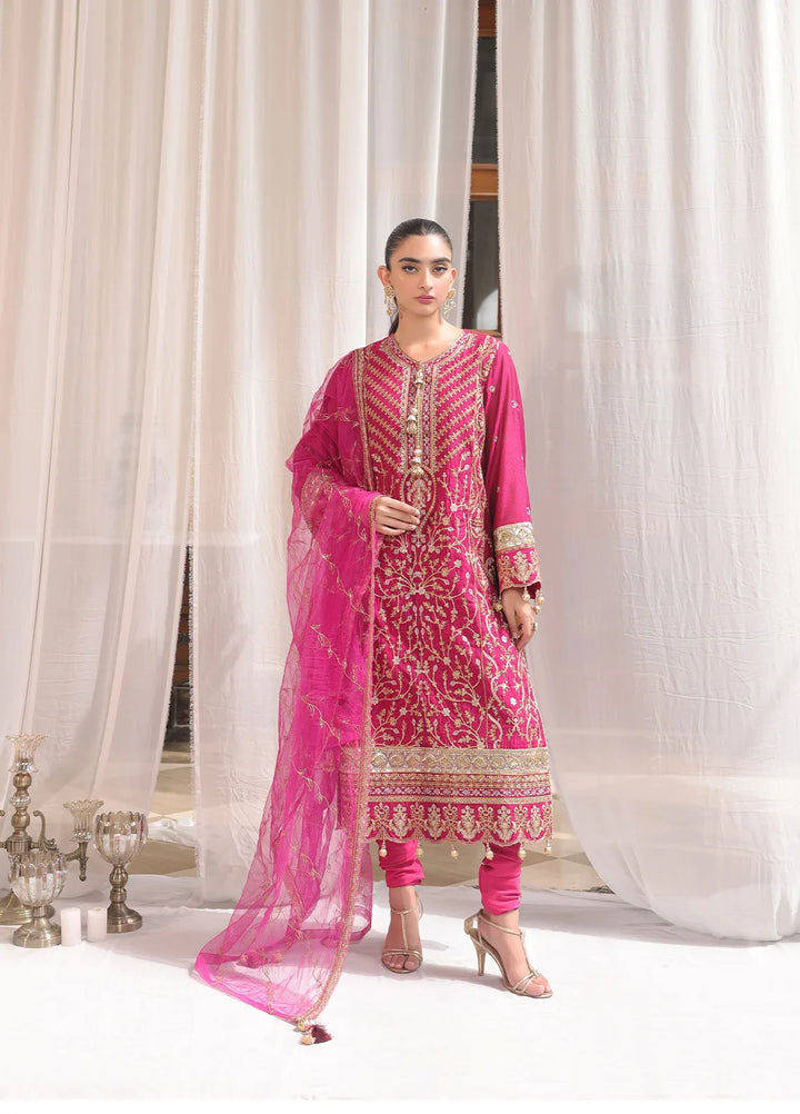 Jihan By Salitex Embroidered Yarn Dyed Suit Unstitched 3 Piece SUNS24AJI020UT - Festive Collection