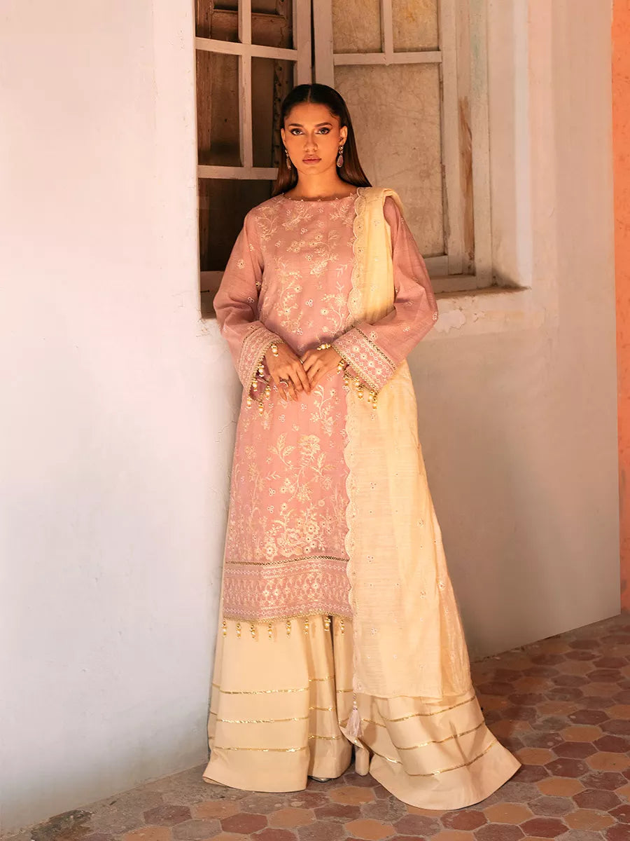 Salitex Unstitched Embroidered Yarn Dyed 3 Piece Suit SUNW7JI108UT - Eid Collection