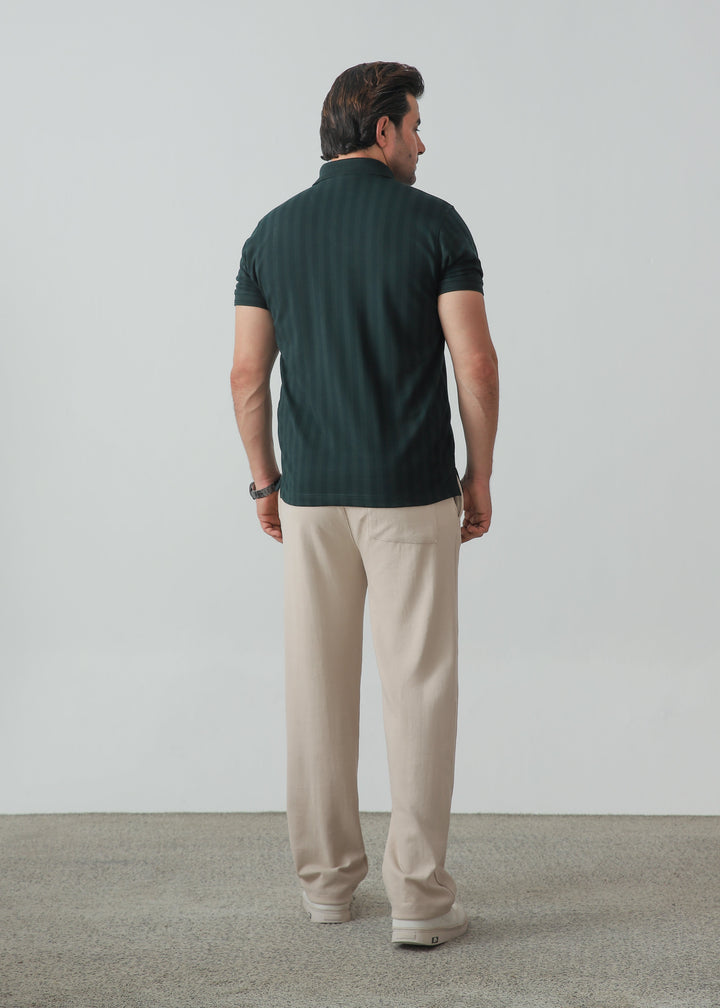 Zenetti Mens RTW Solids Cotton Polo Suit Forest Green WZ-003 - Casual Collection