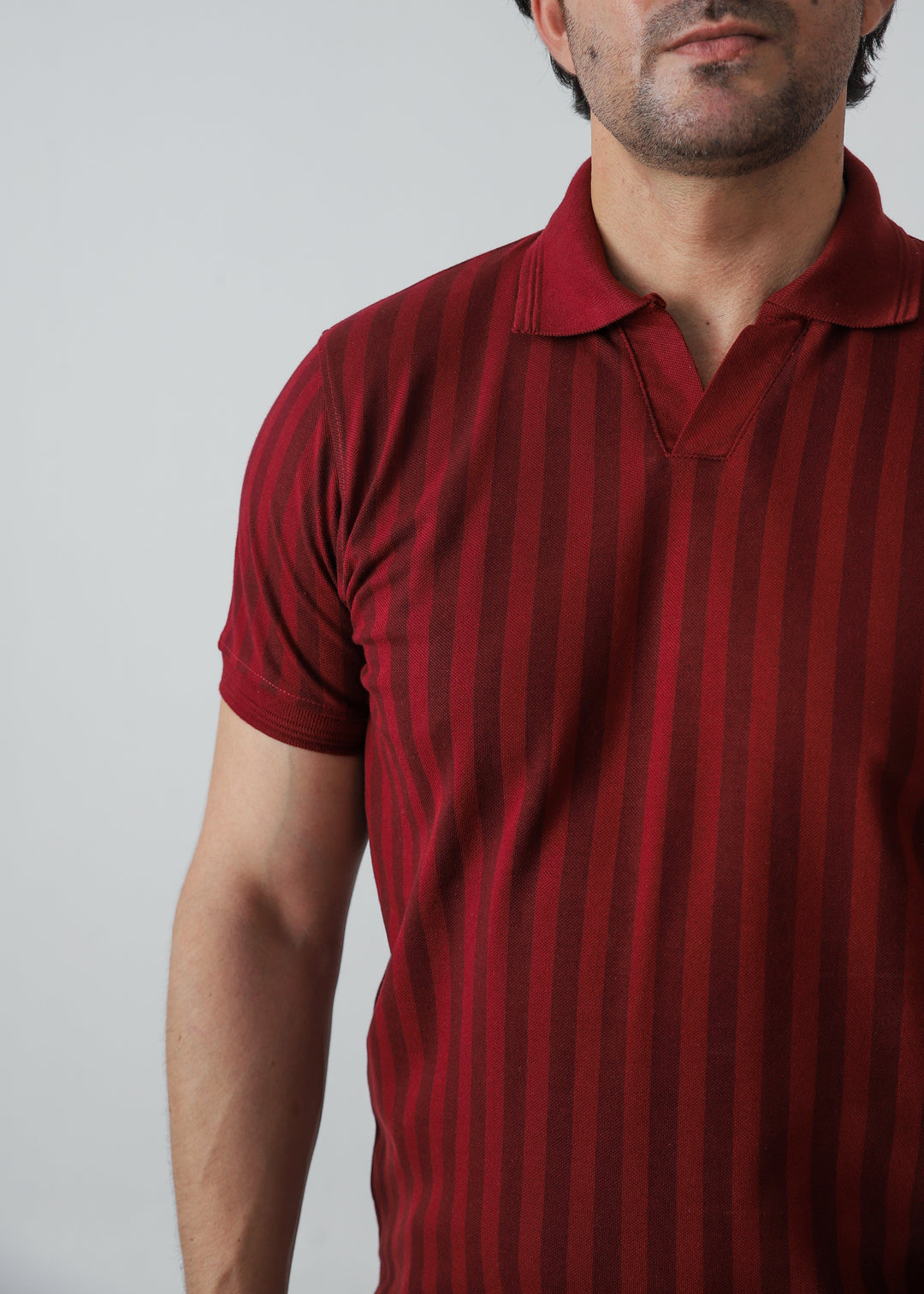 Zenetti Mens RTW Solids Cotton Polo Suit Maroon WZ-004 - Casual Collection