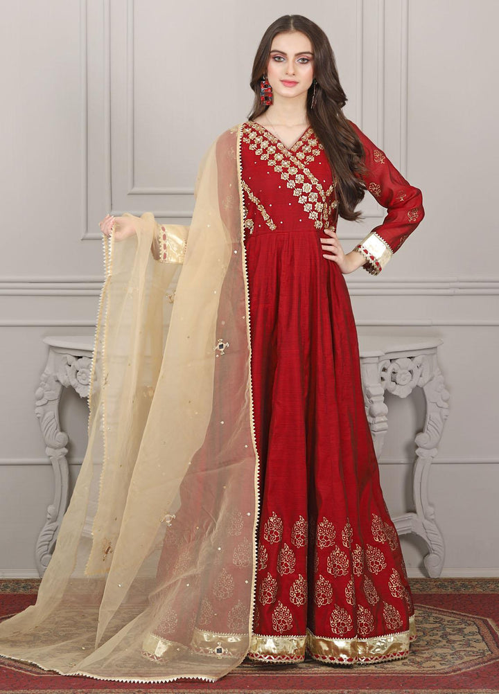Kaara Luxury Pret  Cotton Silk Shirt KR-625