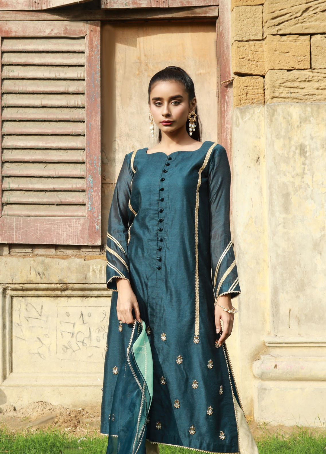 Kaara Luxury Pret  Cotton Net 2 Piece Suit KR-626