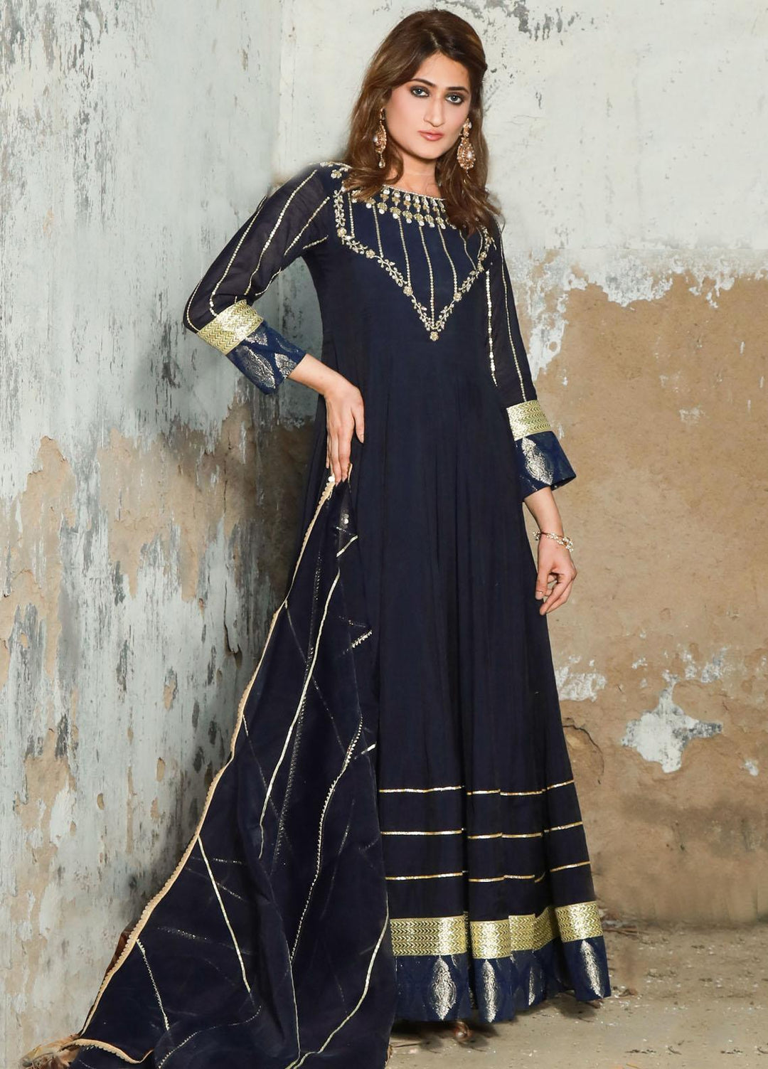 Kaara Luxury Pret  Cotton Net 2 Piece Dress KR-634