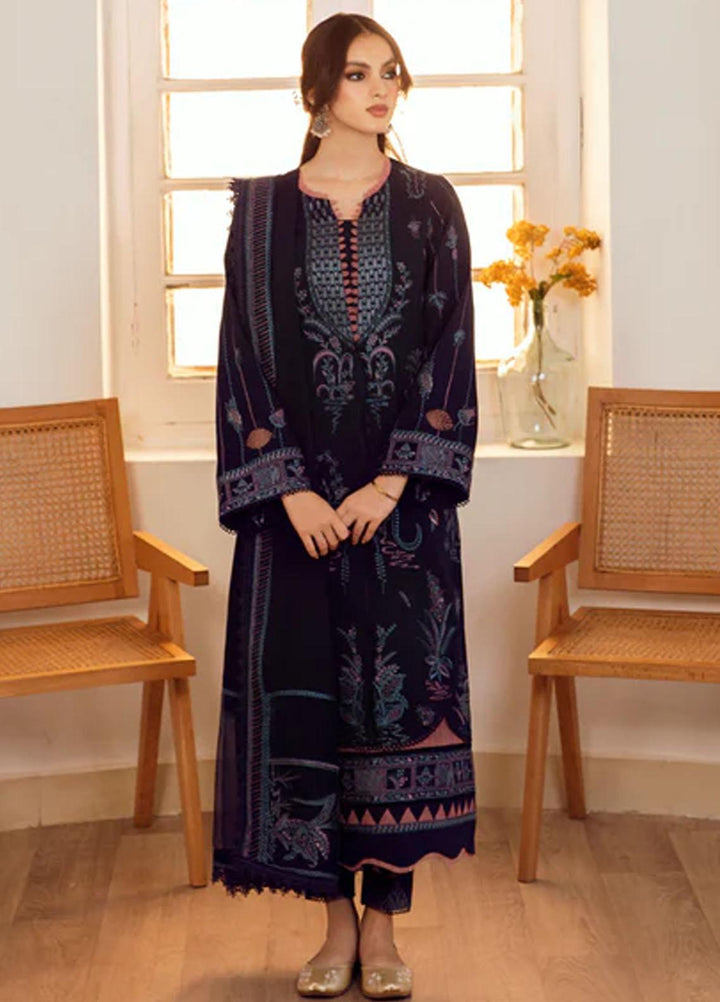 Kahani By Gisele Embroidered Khaddar Suits Unstitched 3 Piece GL23K Teal Voyage - Winter Collection